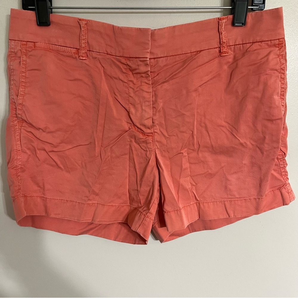 Women’s J. Crew Chino Shorts Peach Color Size‎ 4 4” Inseam